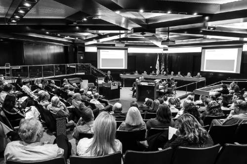Trent Nelson  |  The Salt Lake Tribune
Salt Lake County Mayor Ben McAdams unveils his proposed 2015 budget in Salt Lake City, Tuesday October 28, 2014.
