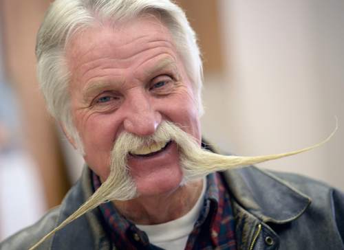 Al Hartmann  |  The Salt Lake Tribune
After four terms (16 years) Dan Snarr with his signature handlebar mustache is leaving his post as mayor of Murray.