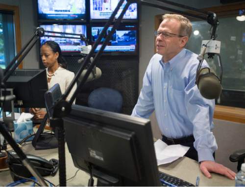Steve Griffin  |  The Salt Lake Tribune


Doug Owens and Mia Love answer questions during their 4th district debate on the Doug Wright Show at the KSL studios in Salt Lake City, Thursday, October 30, 2014.