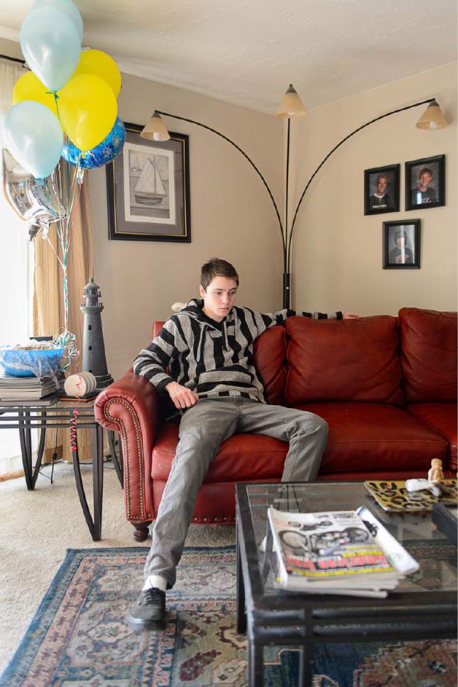 Trent Nelson  |  The Salt Lake Tribune
17-year-old Cooper Van Huizen was released from prison today, six months into his 1-to-15 year prison sentence. He was photographed at his home in Ogden Wednesday November 5, 2014.