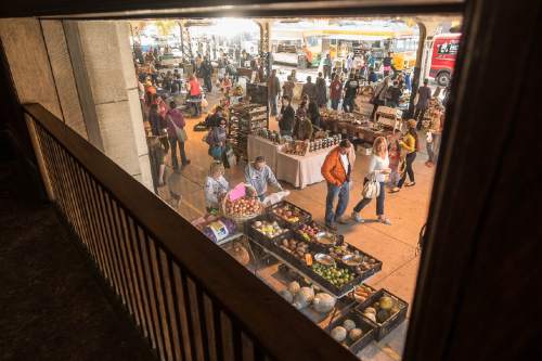 Trent Nelson  |  The Salt Lake Tribune
The Winter Market, held the Rio Grande Depot in Salt Lake City, Saturday November 8, 2014. This year's winter farmers market features more than 60 vendors selling produce, meat, eggs and more. The market will run every other Saturday through April 25.