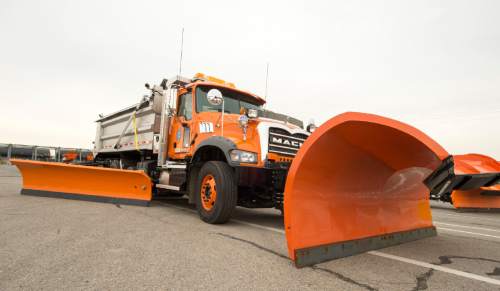 Rick Egan  |  The Salt Lake Tribune

A snow plow at the UDOT maintenance yard, during a press conference about UDOT's preparations to handle the snow this winter, Thursday, November 13, 2014