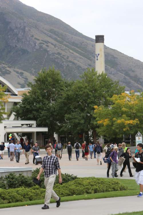 Francisco Kjolseth  |  Tribune file photo
The Brigham Young University campus in Provo.