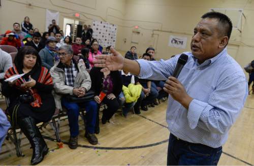 Francisco Kjolseth  |  The Salt Lake Tribune
Tony Yapias answers questions from latinos gathered at Centro Civico Mexicano following the historic announcement by President Barack Obama to transform immigration policy and spare 5 million from deportation.