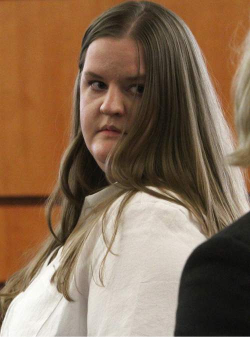 Rick Egan  | The Salt Lake Tribune 

Steve's daughter, Alina Powell, attended the first day of her father's trial, as he appeared in court for jury selection, in the Pierce County Superior Court, in Tacoma, Washington,  Monday, May 7, 2012.