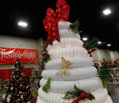 Al Hartmann  |  Tribune file photo
Over 700 decorated trees are on display from the traditional to unusual at the 2012 Festival of Trees. This year's festival runs through Saturday at the South Towne Expo Center in Sandy.