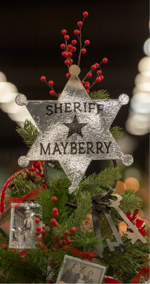 Rick Egan  |  The Salt Lake Tribune

"Mayberry Christmas" donated and decorated my Maren and Jean Ernstrom at the Festival of Trees at the South Towne Expo Center, Thursday, December 4, 2014. The Festival continues from 10 am to 10 pm until December 6.