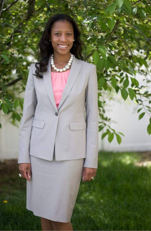 Kim Raff | The Salt Lake Tribune
Mia Love is in the 4th Congressional race with Jim Matheson.  She is photographed in her home in Saratoga Springs, Utah on May 4, 2012.