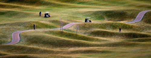Steve Griffin  |  The Salt Lake Tribune

Golfers at Old Mill Golf Course enjoy some bonus play as warm temperatures have kept the Salt Lake valley golf courses open Thursday, December 11, 2014.