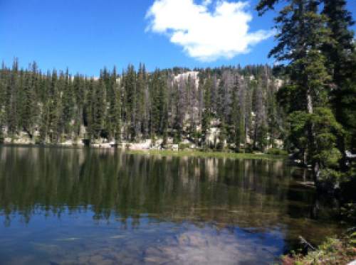 Nate Carlisle  |  The Salt Lake Tribune
A lake sits 2.98 miles from the Cuberant Lake trail head on Sept. 1, 2014. Cuberant Lake is about half a mile past this lake.