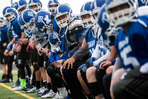 Chris Detrick  |  The Salt Lake Tribune
Members of the Bingham High School football team practice Wednesday December 17, 2014. Bingham will compete in the State Champions Bowl Series December 27th at Florida Atlantic University.