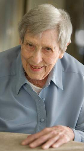 Paul Fraughton | The Salt Lake Tribune
Esther Landa, seen in this photo from  Nov. 27, 2012, was an advocate for women and children in Utah. She died Dec. 28, 2014. She was 102.