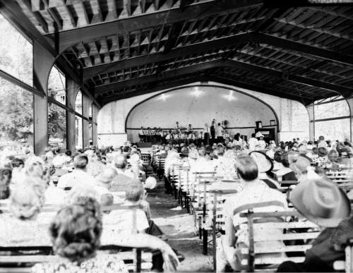 Tribune file photos

A crowd listens to music at the Liberty Park Band Stand on Labor Day in 1949.