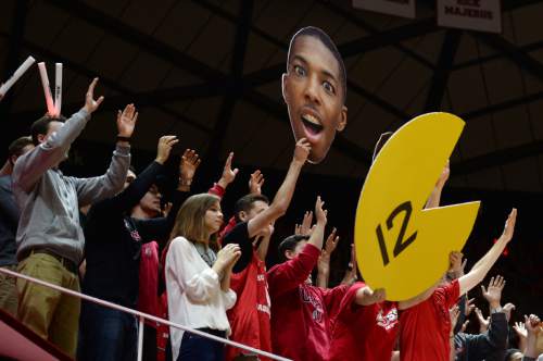 Steve Griffin  |  The Salt Lake Tribune


The Utah student section enjoys a blowout win over UCLA during men's basketball game at the Huntsman Center in Salt Lake City, Sunday, January 4, 2015.