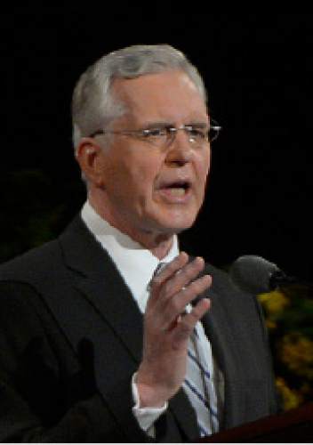 Scott Sommerdorf   |  The Salt Lake Tribune
Elder D. Todd Christofferson, of the LDS Quorum of the Twelve, explained the church's recent policy on same-sex couples and their children.