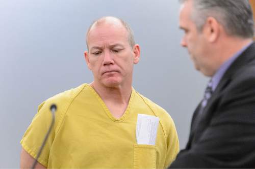 Trent Nelson  |  The Salt Lake Tribune
Troy Mitchell Morley makes his first appearance before Judge Bruce Lubeck, Tuesday November 18, 2014. Morley was arrested November 7, 2014, after he allegedly kidnapped a 5-year-old girl from her Sandy home.