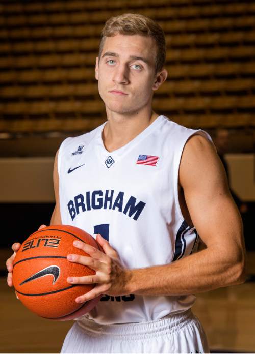 Rick Egan  |  The Salt Lake Tribune

Brigham Young Cougars guard Chase Fischer (1),Thursday, November 6, 2014