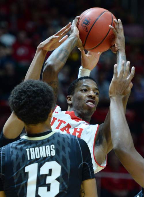 Steve Griffin  |  The Salt Lake Tribune


Utah Utes guard Delon Wright (55) looks to pass out of trouble as the Colorado defense traps him during first half action in the Utah versus Colorado men's basketball game at the Huntsman Center in Salt Lake City, Wednesday, January 7, 2015.