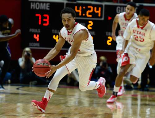 Scott Sommerdorf   |  The Salt Lake Tribune
Utah Utes G Brandon Taylor (11) comes up with a turnover and turns up court during second half play as Utah stretched it's lead. Utah beat Washington 77-56 at the Hunstman Center, Sunday, January 25, 2015.