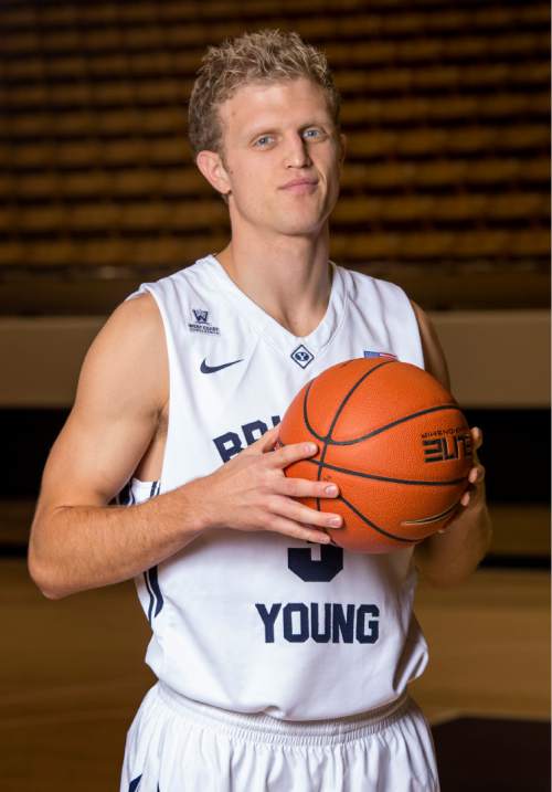 Rick Egan  |  The Salt Lake Tribune

Brigham Young Cougars guard Tyler Haws (3)Thursday, November 6, 2014
