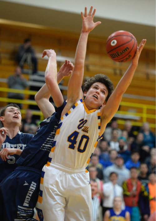 Steve Griffin  |  The Salt Lake Tribune

Taylorsville's Remi Prince stretches for a rebound during game between Taylorsville and Hunter at Taylorsville High School in Taylorsville, Tuesday, January 27, 2015.
