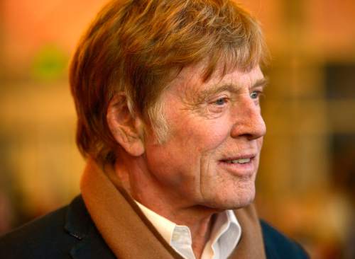 Leah Hogsten  |  The Salt Lake Tribune
Actor Robert Redford at the Salt Lake City world premiere of  "A Walk in the Woods" at the Rose Wagner Performing Arts Center, Friday, January 23, 2015.   "A Walk in the Woods" stars  Redford and Nick Nolte and is adapted from Bill Bryson's 1998 memoir of the same name.
