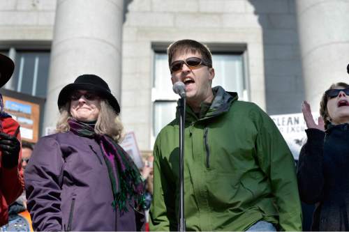 Scott Sommerdorf   |  The Salt Lake Tribune
The Twisted Sister Wives sang "Governor We Cannot Breathe" along with other tunes at the Clean Air, No Excuses Rally, Saturday, Jan. 31, 2015.