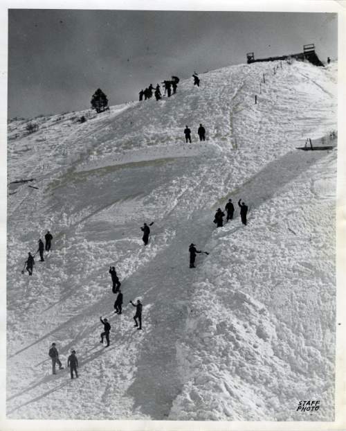 Tribune file photo

at Ecker Hill, near Parley's Summit. The venue was a world class ski jumping venue and hosted a number of high profile competitions in the 1930s and 1940s.