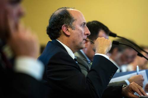 Chris Detrick  |  The Salt Lake Tribune
UTA General Manager Mike Allegra speaks during a Audit Subcommittee of the Legislative Management Committee Tuesday August 26, 2014.