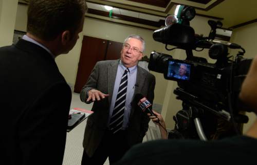 Francisco Kjolseth  |  The Salt Lake Tribune 
Rep. Jack Draxler, R-North Logan, expresses his disappointment in the failure of HB54 in committee, a tax increase for schools to provide more funding. The bill failed along party lines.