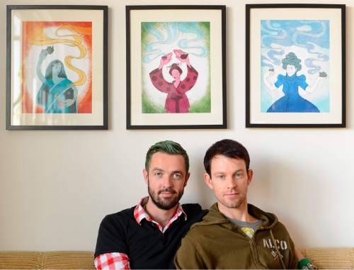 Trent Nelson  |  The Salt Lake Tribune
Michael Ferguson (left) and J. Seth Anderson are two graduate students who started blending and selling loose-leaf teas at The Downtown Farmers market and restaurants/shops around the Salt Lake Valley under the name The Queens' Tea.