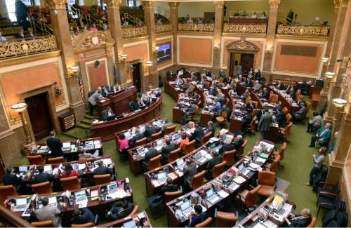 Al Hartmann  |  The Salt Lake Tribune 
Members of the Utah House of Representatives meet for the final day of the 2015 legislative session in Salt Lake City Thursday March 12.