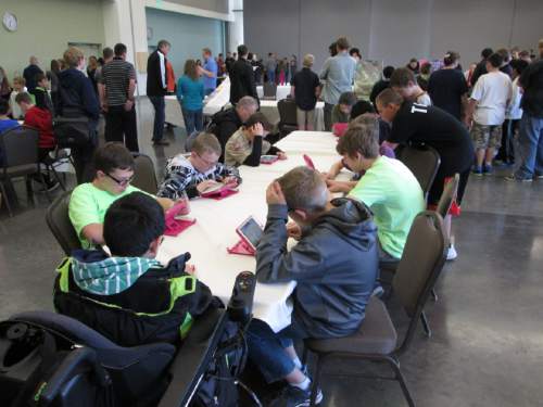 Carrie Rogers-Whitehead  |  Courtesy

The Salt Lake County Library Services hosted a Hackathon event Wednesday March 26, 2015, to excite children about computer science and engineering.