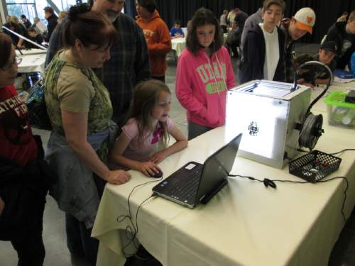 Carrie Rogers-Whitehead  |  Courtesy

The Salt Lake County Library Services hosted a Hackathon event Wednesday March 26, 2015, to excite children about computer science and engineering.