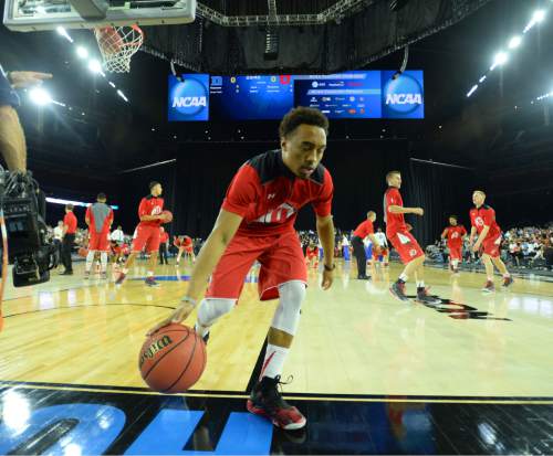 Steve Griffin  |  The Salt Lake Tribune

The Utes take the floor following the Gonzaga UCLA game before their Sweet 16 game against Duke in the 2015 NCAA Men's Basketball Championship Regional Semifinal game at NRG Stadium in Houston, Friday, March 27, 2015.