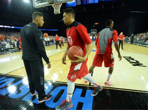 Steve Griffin  |  The Salt Lake Tribune

The Utes take the floor following the Gonzaga UCLA game before their Sweet 16 game against Duke in the 2015 NCAA Men's Basketball Championship Regional Semifinal game at NRG Stadium in Houston, Friday, March 27, 2015.