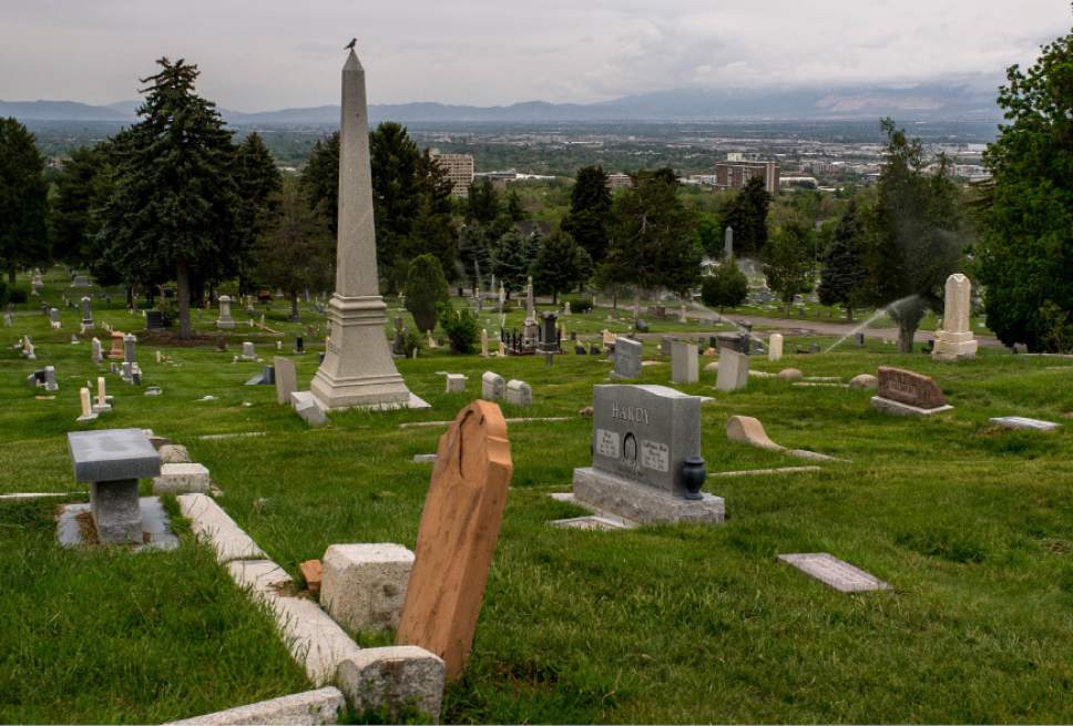 Trent Nelson  |  Tribune file photo
Monuments and grave markers at the Salt Lake City Cemetery.