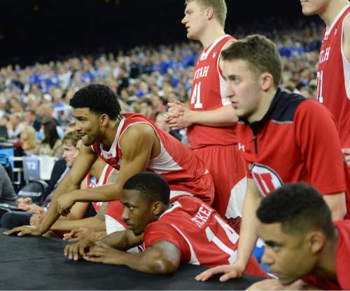 Steve Griffin  |  The Salt Lake Tribune

A tense Utah bench watches as the Utes crawl back into the game during second half action in the University of Utah versus Duke University Sweet 16 game in the 2015 NCAA Menís Basketball Championship Regional Semifinal game at NRG Stadium in Houston, Friday, March 27, 2015.
