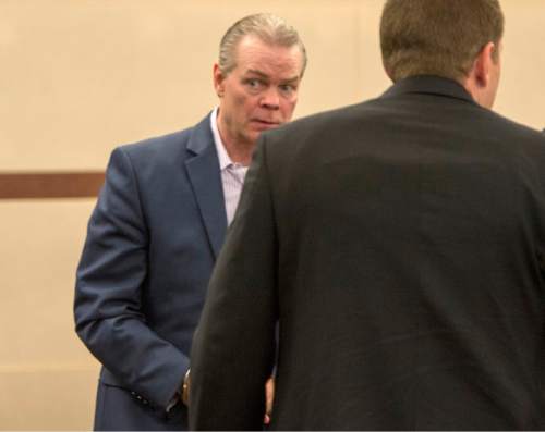 Rick Egan  |  The Salt Lake Tribune

Douglas Anderson Lovell, arrives in Judge Michael DiReda's 2nd District Court in Ogden, Friday, March 27, 2015.  Lovell, has been convicted of aggravated murder for kidnapping and killing 39-year-old Joyce Yost in 1985 to keep her from testifying against him in a rape case.