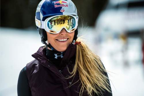 Chris Detrick  |  The Salt Lake Tribune
Vail ambassador and Olympic skier Lindsey Vonn smiles during a press conference at Park City Mountain Resort Tuesday March 31, 2015.