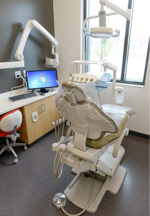 Francisco Kjolseth  |  The Salt Lake Tribune 
Teaching students about dentistry, new space to serve the public under the watchful eye of teachers, the University of Utah has officially opened the new dental school. On Wednesday, April 8, 2015, the new $36 million building, largely funded by Utah philanthropists the late Ray and Tye Noorda, was dedicated and will be called the Ray and Tye Noorda Oral Health Sciences Building.