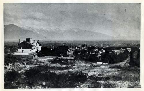 Tribune file photo

A view of Salt Lake City from what is now Capitol Hill. At the time of this  photo it was known as Arsenal Hill.