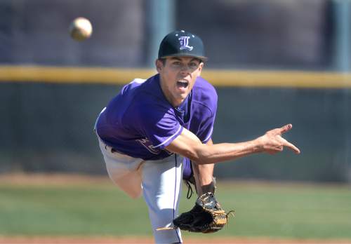 Scott Sommerdorf   |  The Salt Lake Tribune
Lehi starting pitcher Jason James carried a no-hitter into the 6th, but lost, as American Fork defeated Lehi 3-1, Friday, April 10, 2015.