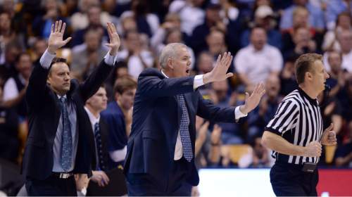 Steve Griffin  |  The Salt Lake Tribune


BYU head coach Dave Rose yells to his team during second half action in the BYU versus Iowa State men's basketball game at the Marriott Center in Provo, Utah Thursday, November 21, 2013.