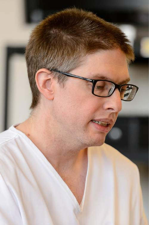 Trent Nelson  |  The Salt Lake Tribune
Former Kaysville charter school teacher Stephen Niedzwiecki attends his initial parole board hearing after being sent to prison for having a sexual relationship with a student, Tuesday April 14, 2015.
