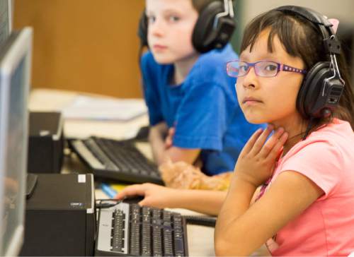 Rick Egan  |  The Salt Lake Tribune

Jacqueline Medina takes a practice exam to prepare for the SAGE test with her third-grade class at Elk Run Elementary school, Wednesday, April 22, 2015.