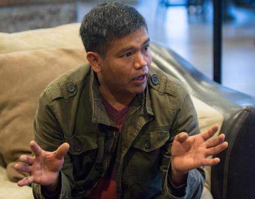 Rick Egan  |  The Salt Lake Tribune

Sher Maharjan discusses ideas of how the local community can help the earthquake victims in Nepal, during an emergency meeting of the Nepalese Association,  in light of the earthquake, Saturday, April 25, 2015.