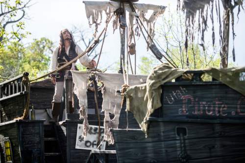 Chris Detrick  |  The Salt Lake Tribune
Jake Larson as 'Jack Sparrow' at the The Utah Renaissance Festival & Fantasy Faire in Marriott-Slaterville Saturday May 2, 2015.  It opened Friday and continues 10 a.m.-6 p.m. on Saturday and Sunday. It will be open every Friday, Saturday and Sunday through May 24.