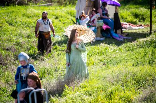 Chris Detrick  |  The Salt Lake Tribune
Scenes from the The Utah Renaissance Festival & Fantasy Faire in Marriott-Slaterville Saturday May 2, 2015.  It opened Friday and continues 10 a.m.-6 p.m. on Saturday and Sunday. It will be open every Friday, Saturday and Sunday through May 24.