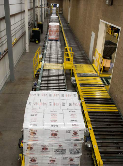 Rick Egan  |  The Salt Lake Tribune

The Automated Storage Retrieval System at the DABC liquor warehouse, Thursday, April 30, 2015.